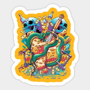 snake cheese Sticker